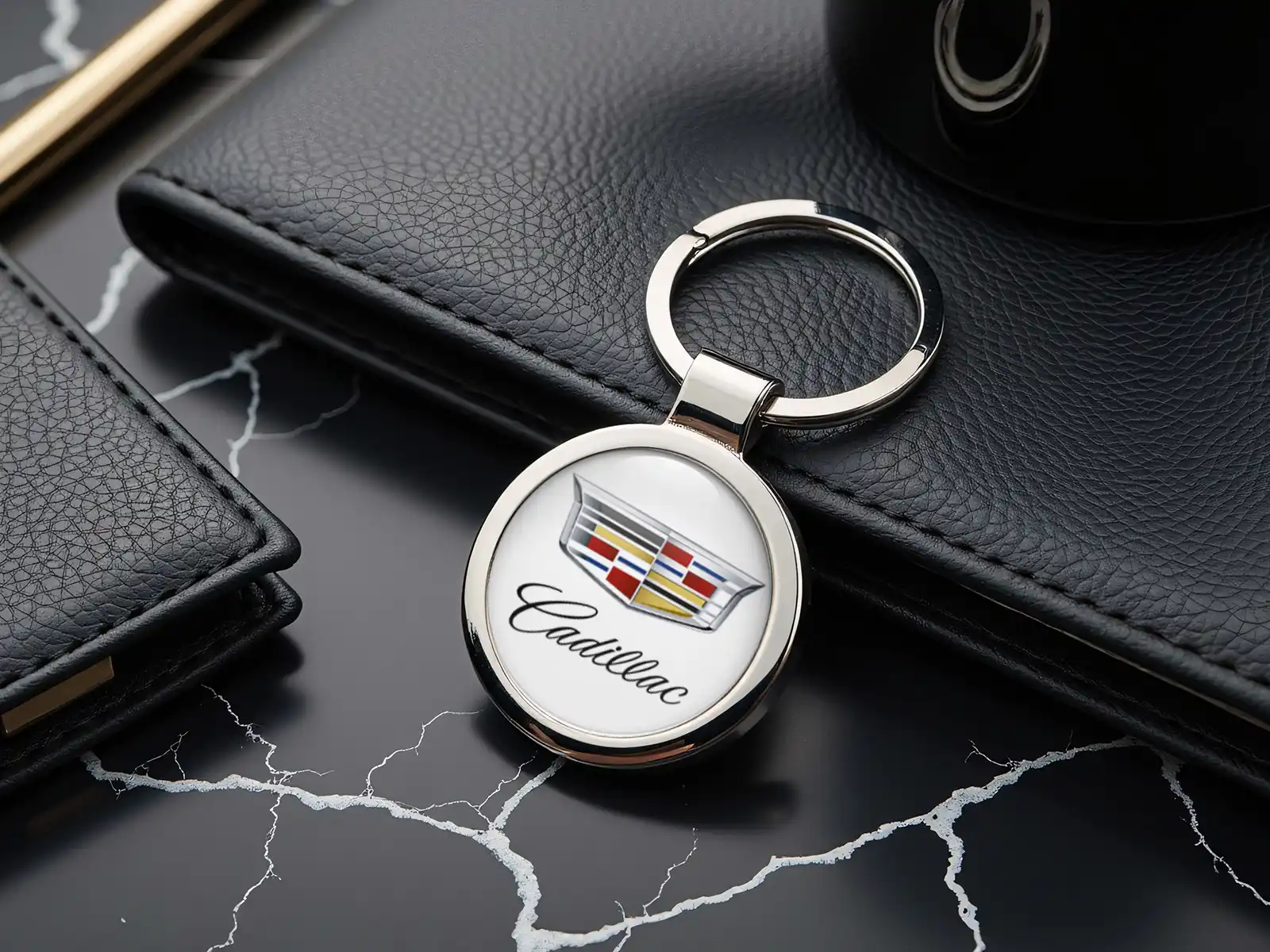 Cadillac Portachiavi Uomo Metallo Robusto Look 